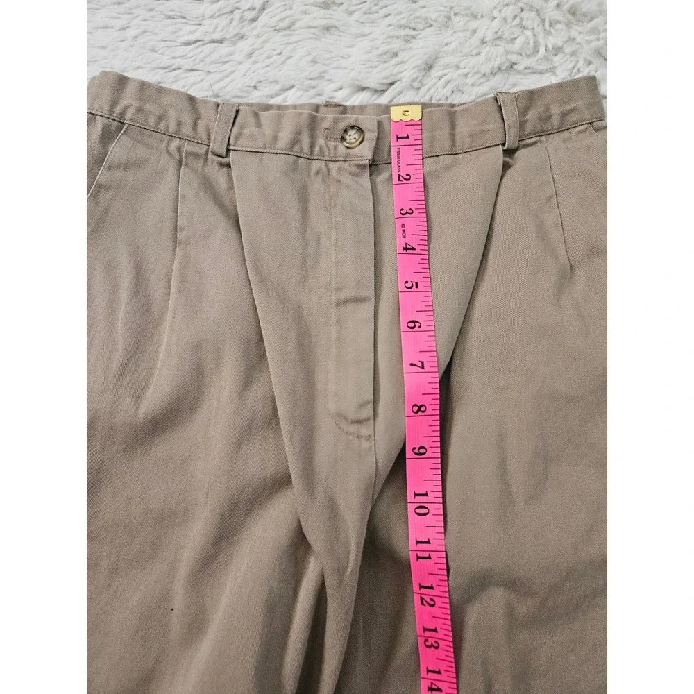 Vtg Company Collection Khaki Pleated High Rise Pants Size 12 Neutral Casual Work